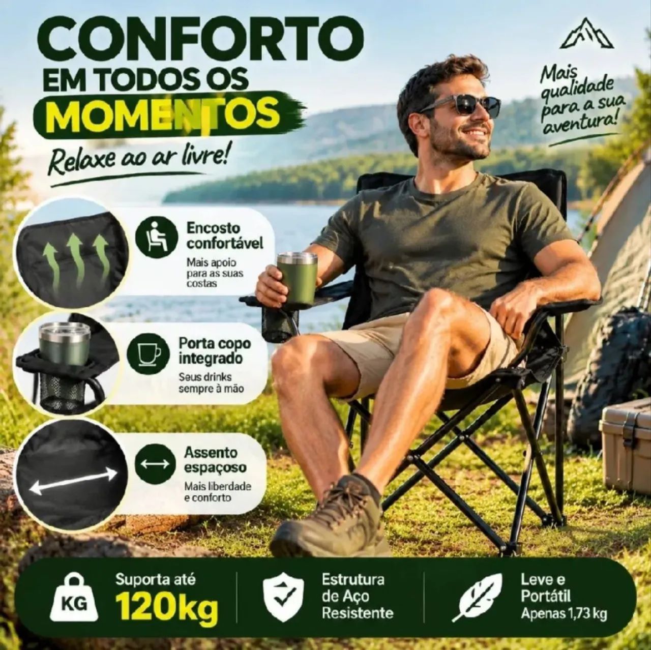 Cadeira Dobrável  - Foto 2