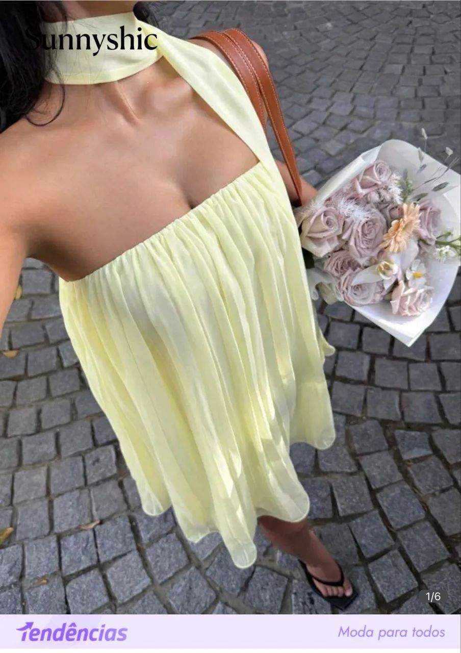Vestido usado somente uma vez 