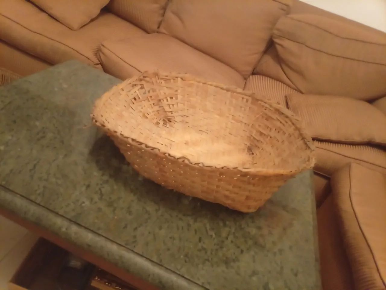 Cesti de palha antigo cornocopia  - Foto 3