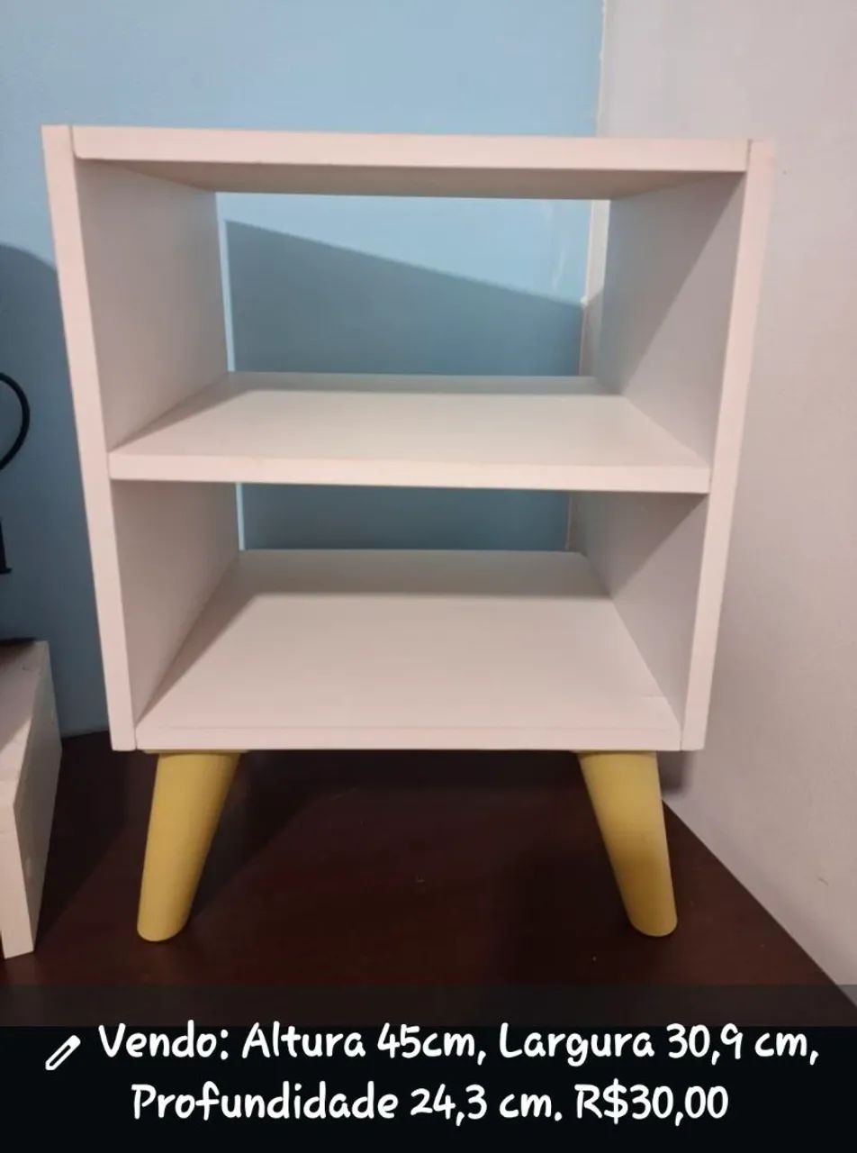 Mesa Cabeceira Estilo Retrô - Nova - Foto 4