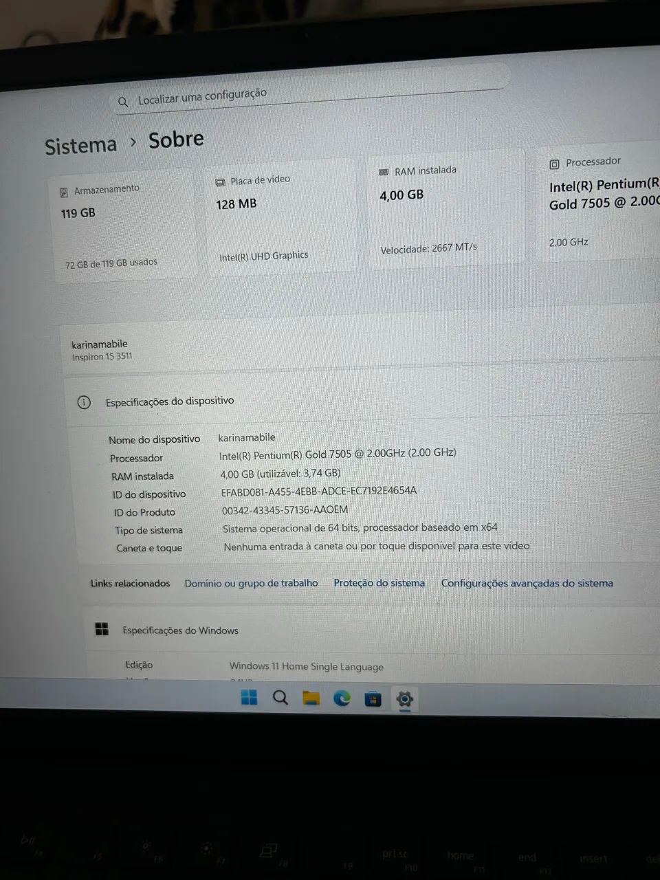 Vendo Notebook Dell Inspirion