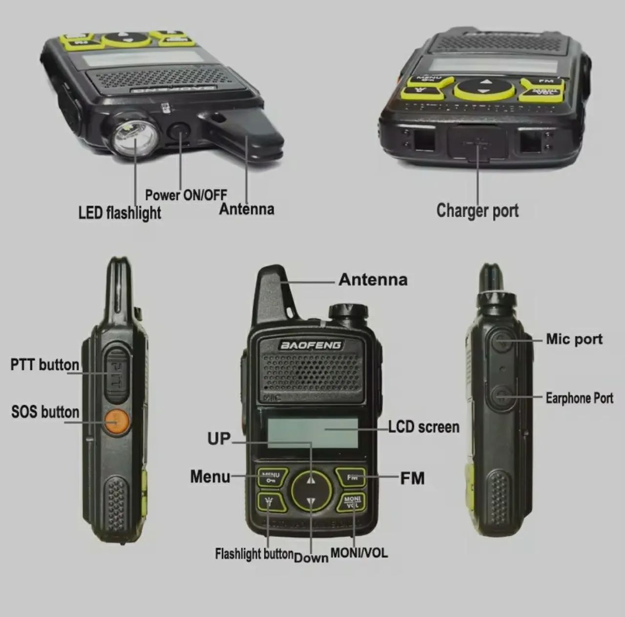 Rádios Baofeng Mini BF T1+ 2 Baterias Extra - Foto 4