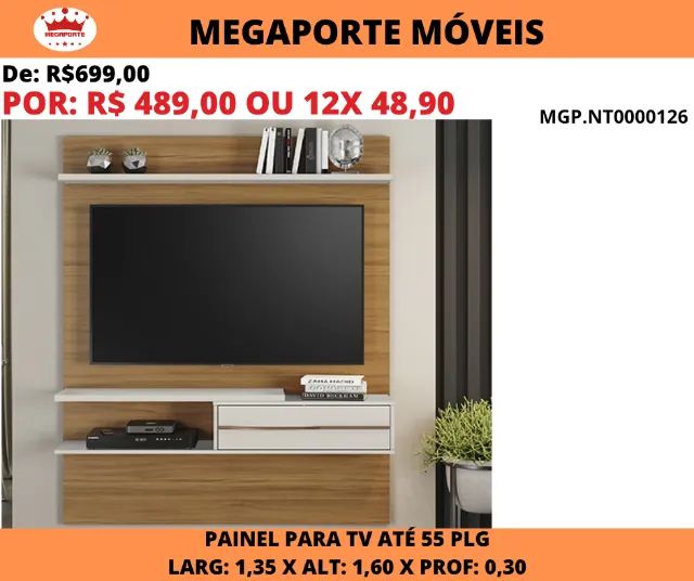 Painel 1,35 para Tv até 55Plg