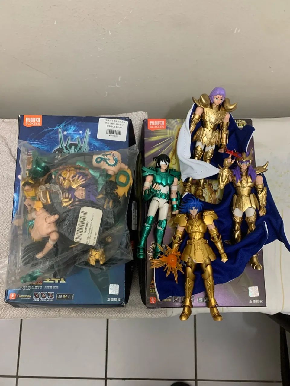 lote bonecos blokees saint seiya 