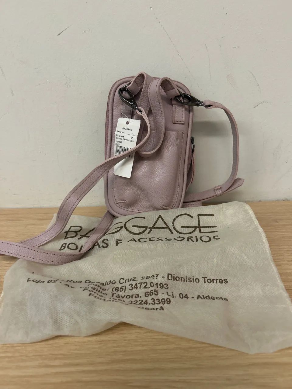 Bolsa de couro na etiqueta baggage  - Foto 2
