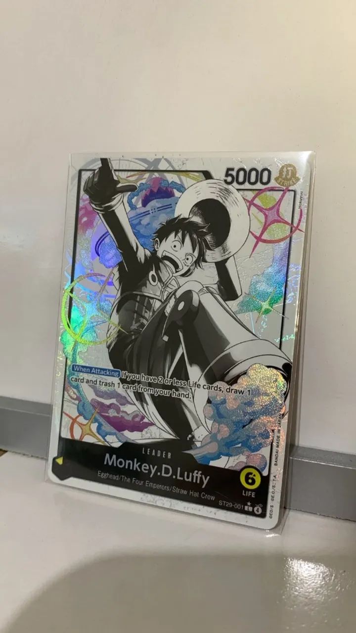 Carta One Piece - Monkey.D.Luffy (001) (Parallel) (ST29-001-PA) - Foto 4