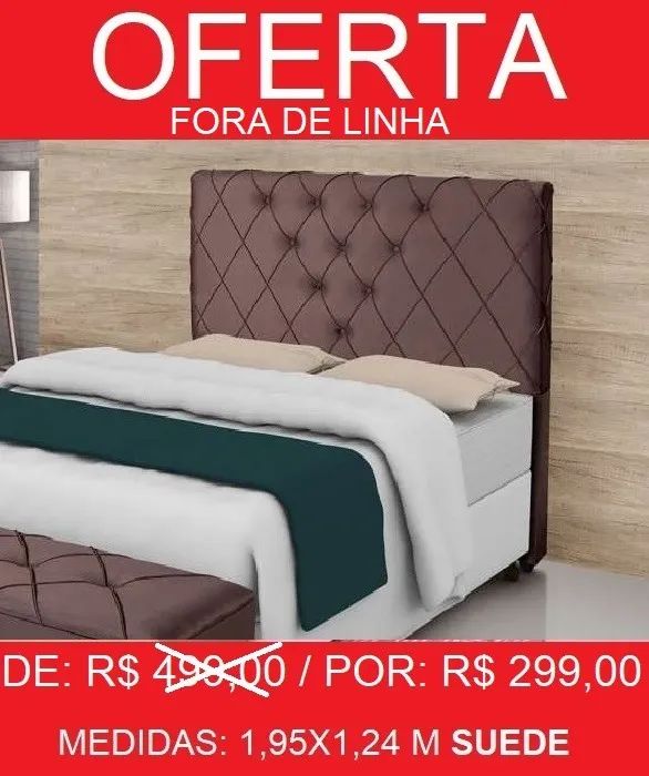 Cabeceira estofada para cama king - super oferta - Foto 2