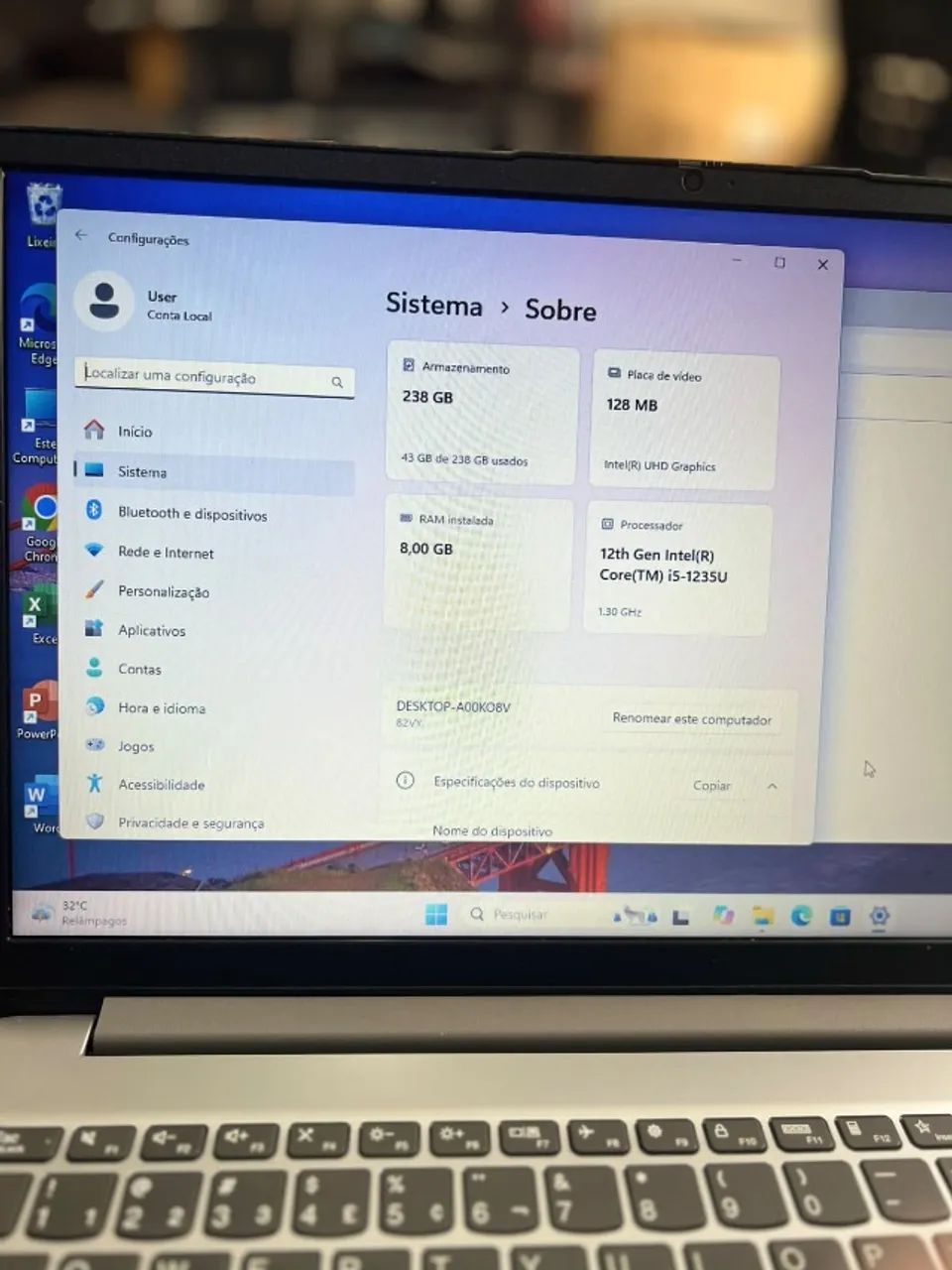 Notebook Lenovo ideapad 3i i5 12 th  - Foto 5