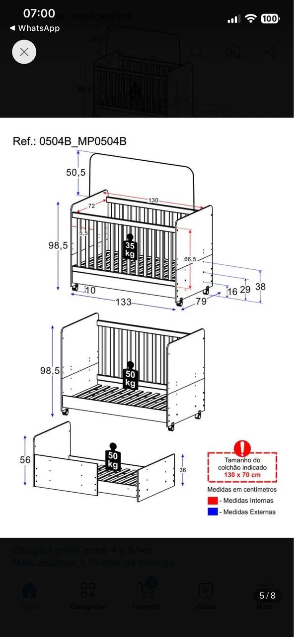 Berço que vira cama  - Foto 2