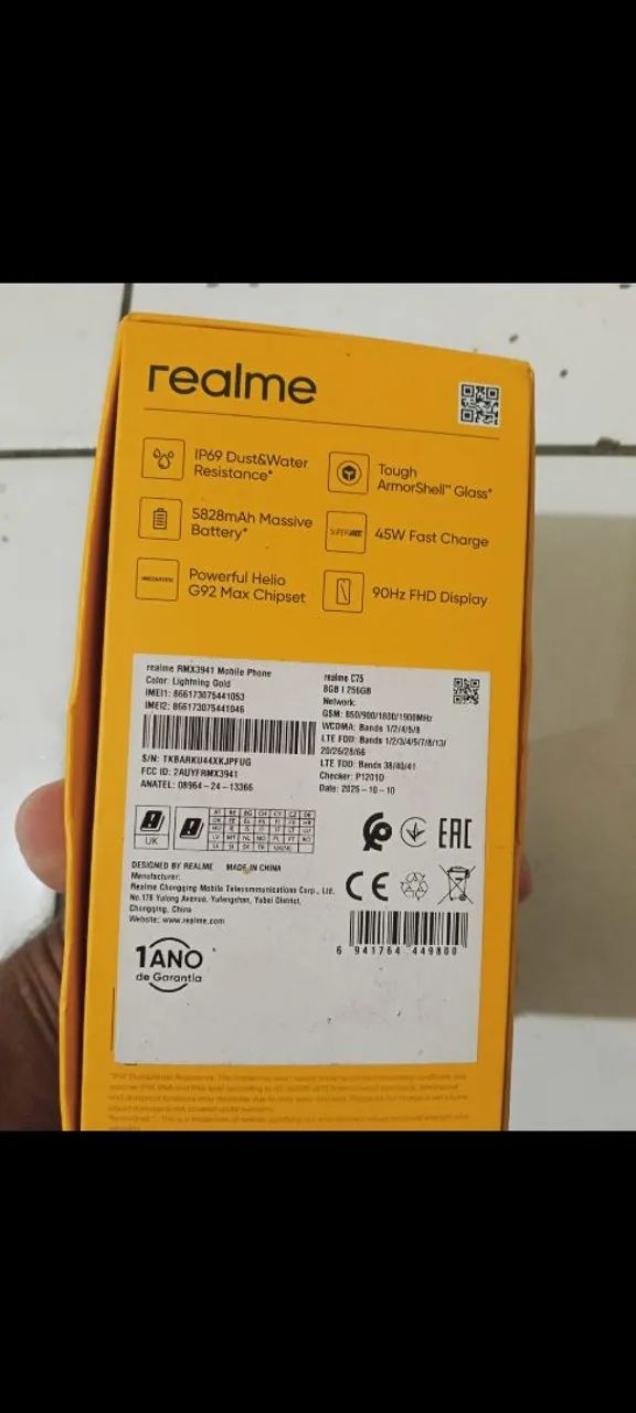 Realme c75 256g 15 RAM prova d'água NFC completo 750,00  - Foto 5