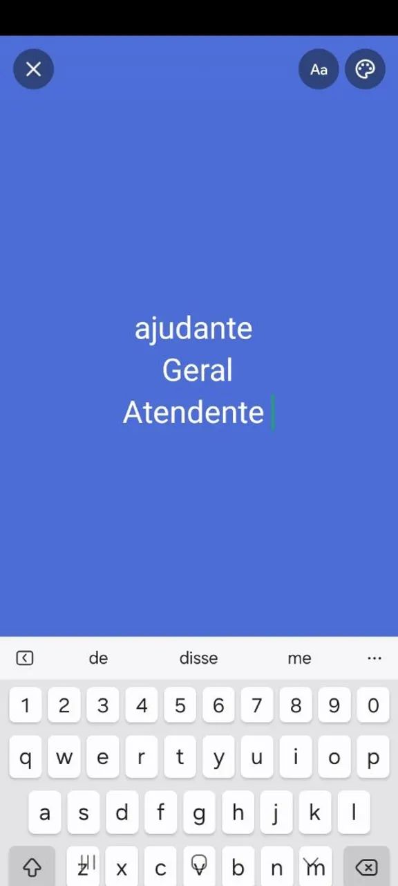 VAGA DE AJUDANTE (ATENDIMENTO)  