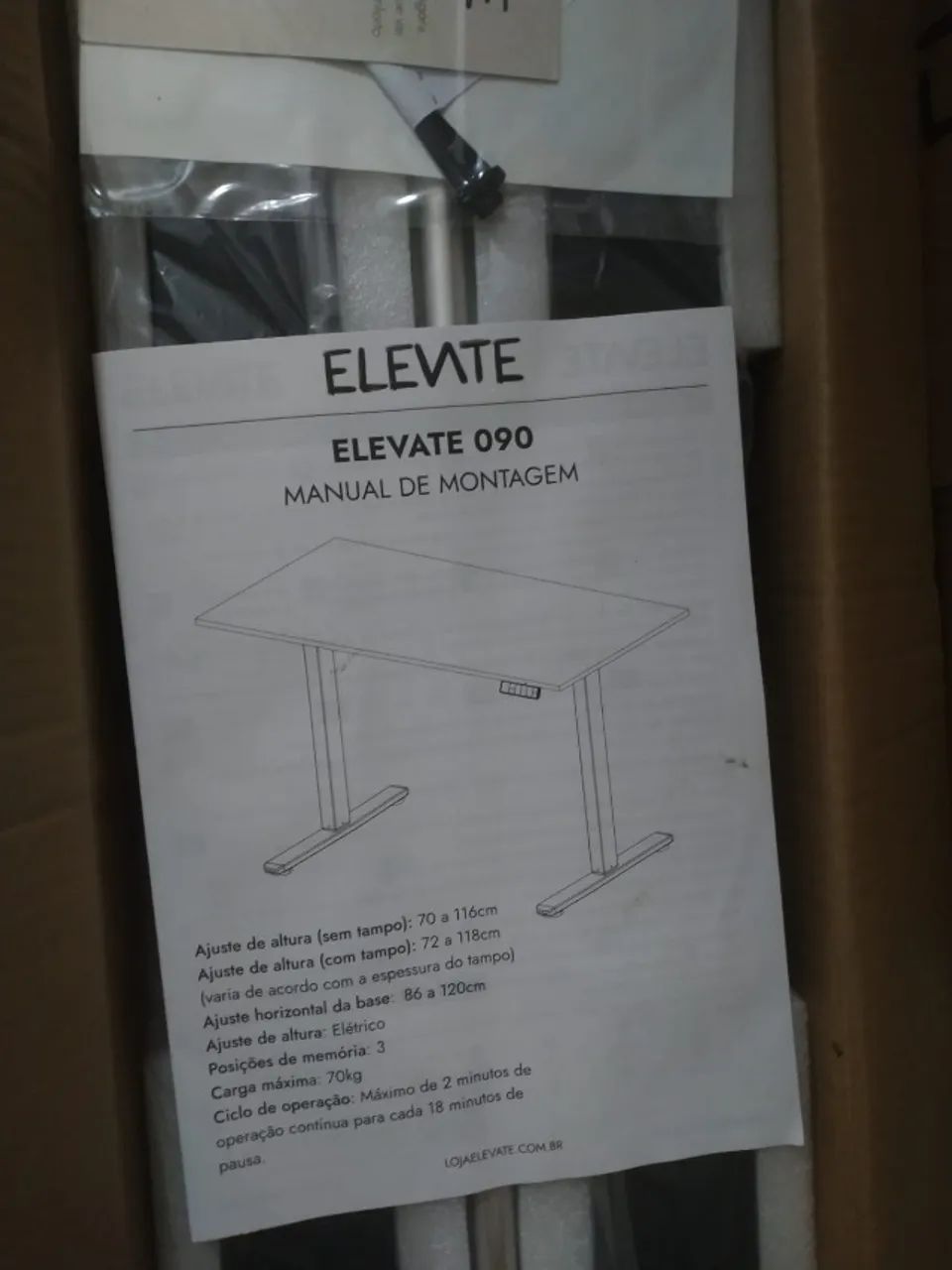 Mesa com Altura Ajustável Elétrica Elevate - Foto 2