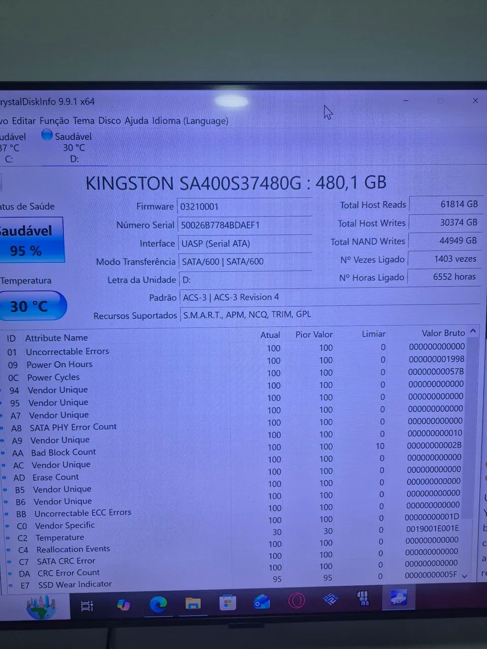 HD SSD 480GB KINGSTON