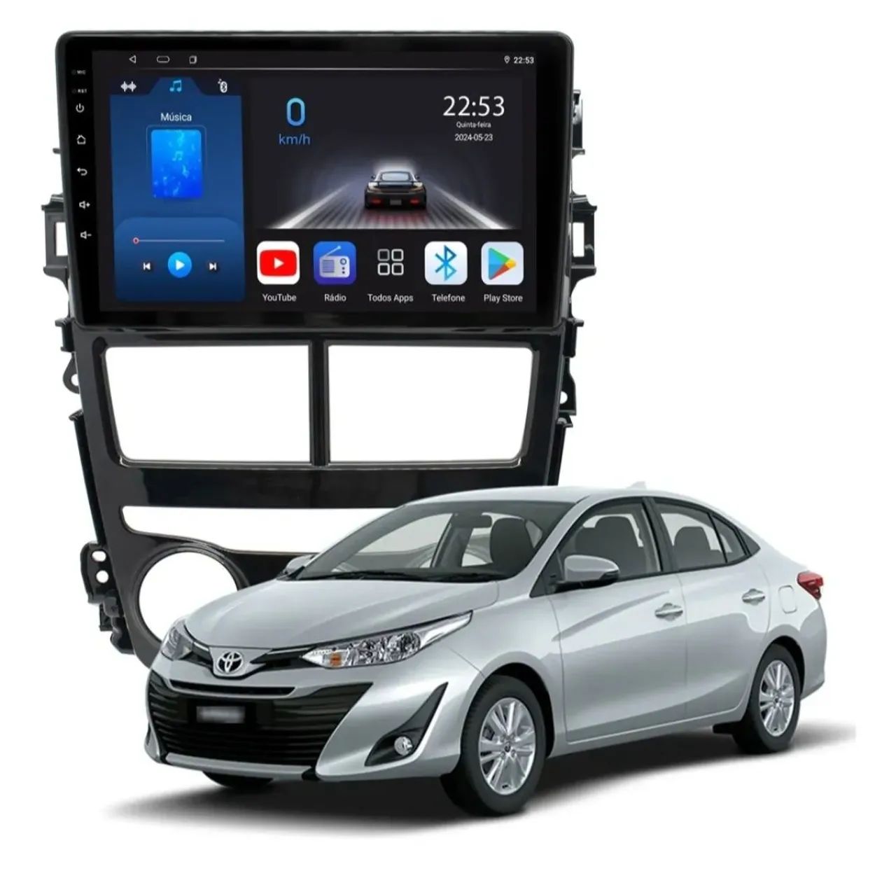 Central Multimídia / Car DVD Navigation (Android com tela capacitiva)