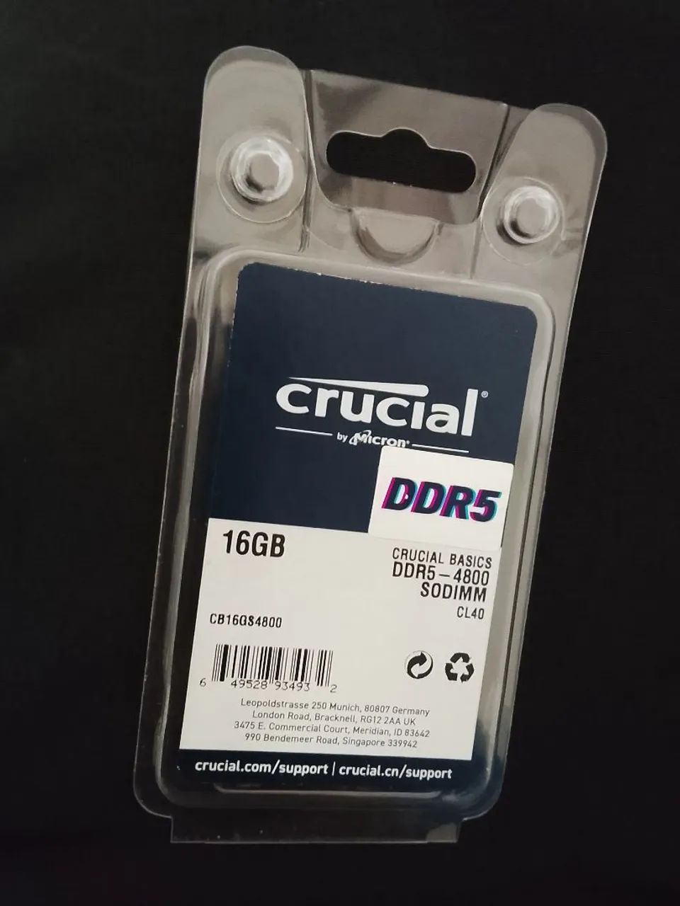 Memória RAM notebook DDR5 16G 4800.404816979161272320