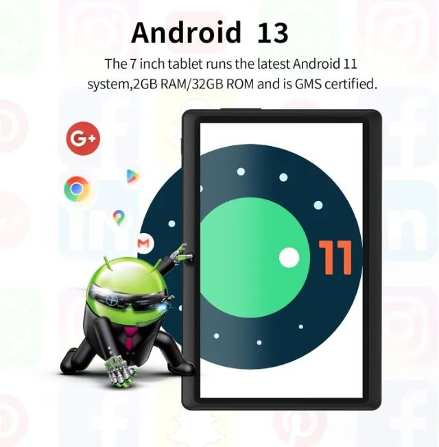 Tablet Profissional Pritom 7 Polegadas 32 Gb Tela Ips Android 13 com Capa Muito Novo - Foto 4