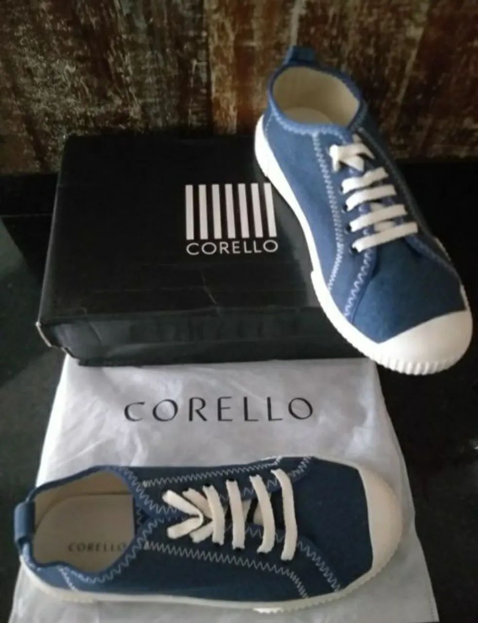 TÊNIS JEANS, UNISSEX, MARCA CORELLO.