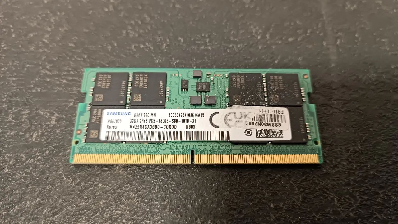 Samsung DDR5 32GB 4800 1枚 Memória RAM Samsung 32GB DDR5 4800MHz - Notebook - Memória RAM