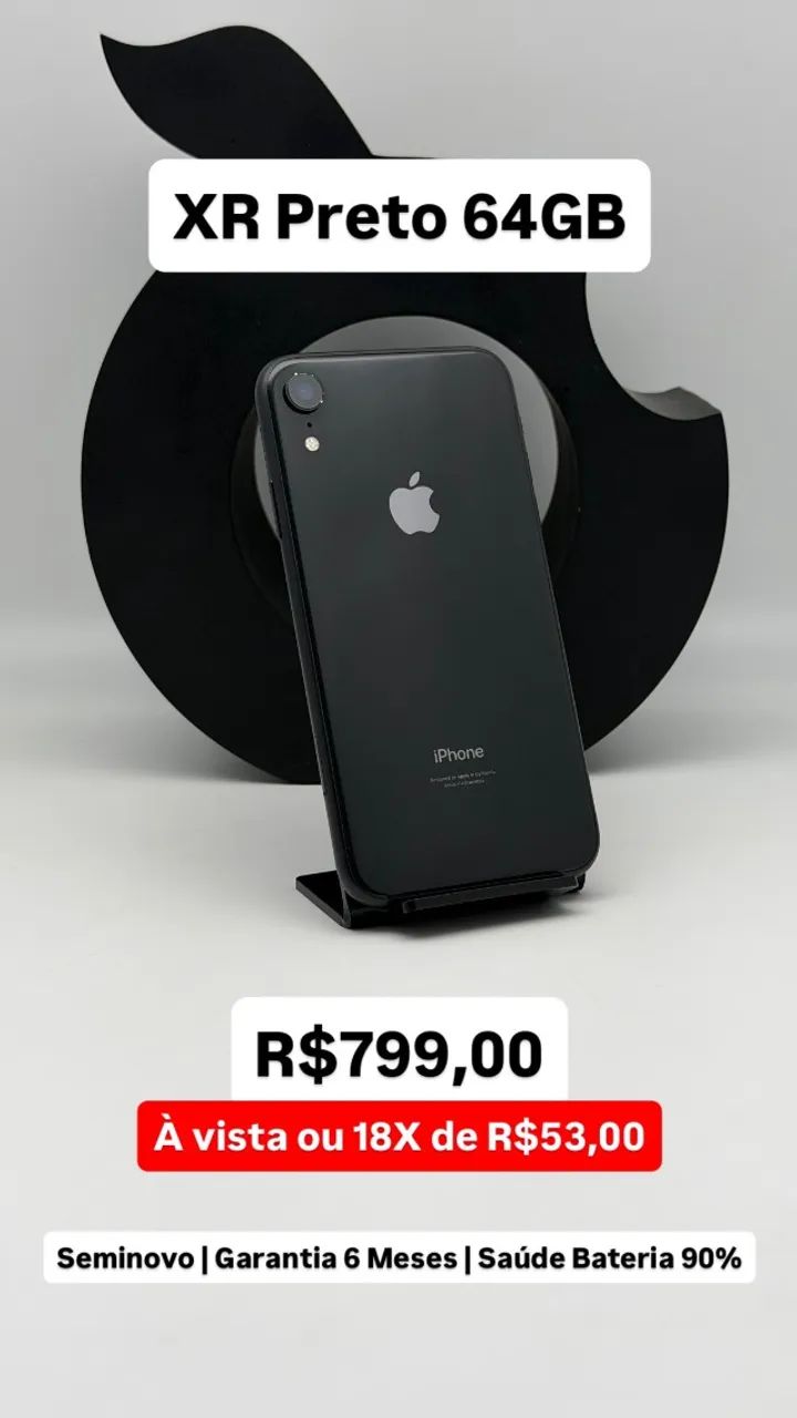 iPhone XR Preto 64GB - Celulares e Smartphones - Uberaba, Curitiba