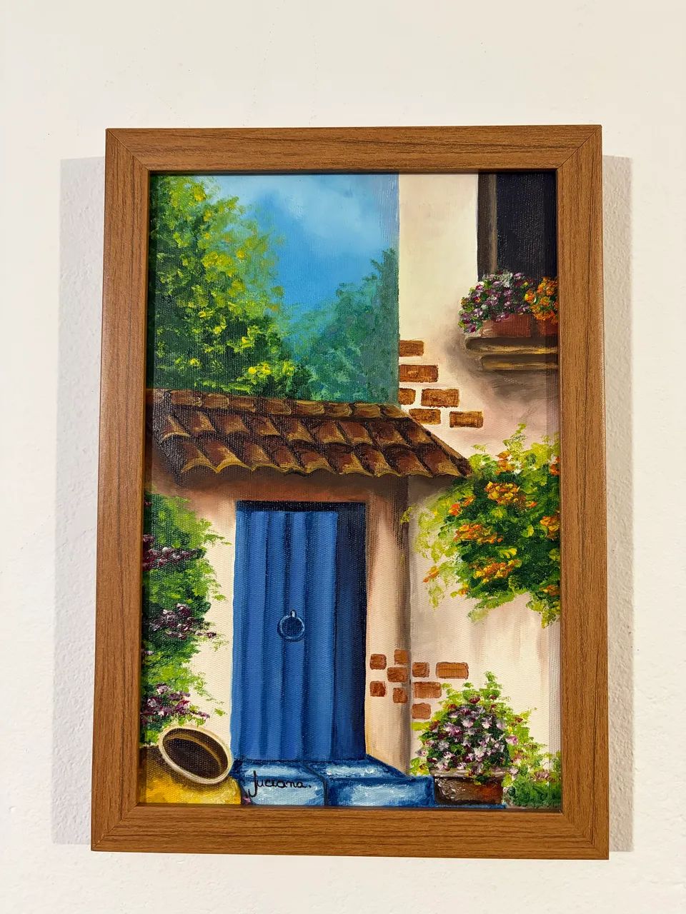 Pintura de tinta a óleo com moldura  - Foto 2