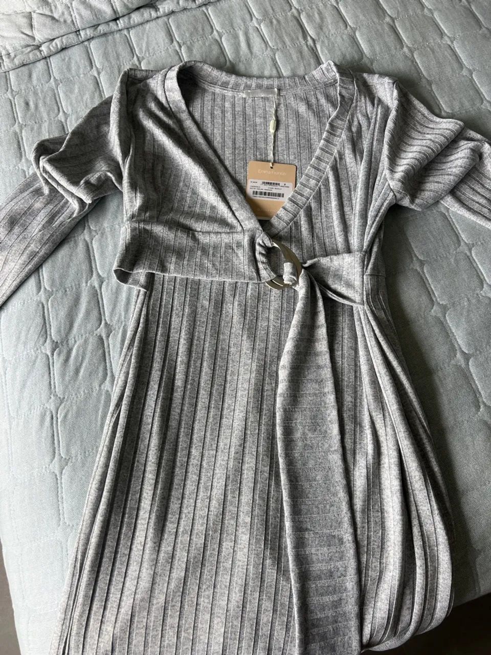 Vestido cinza mescla
