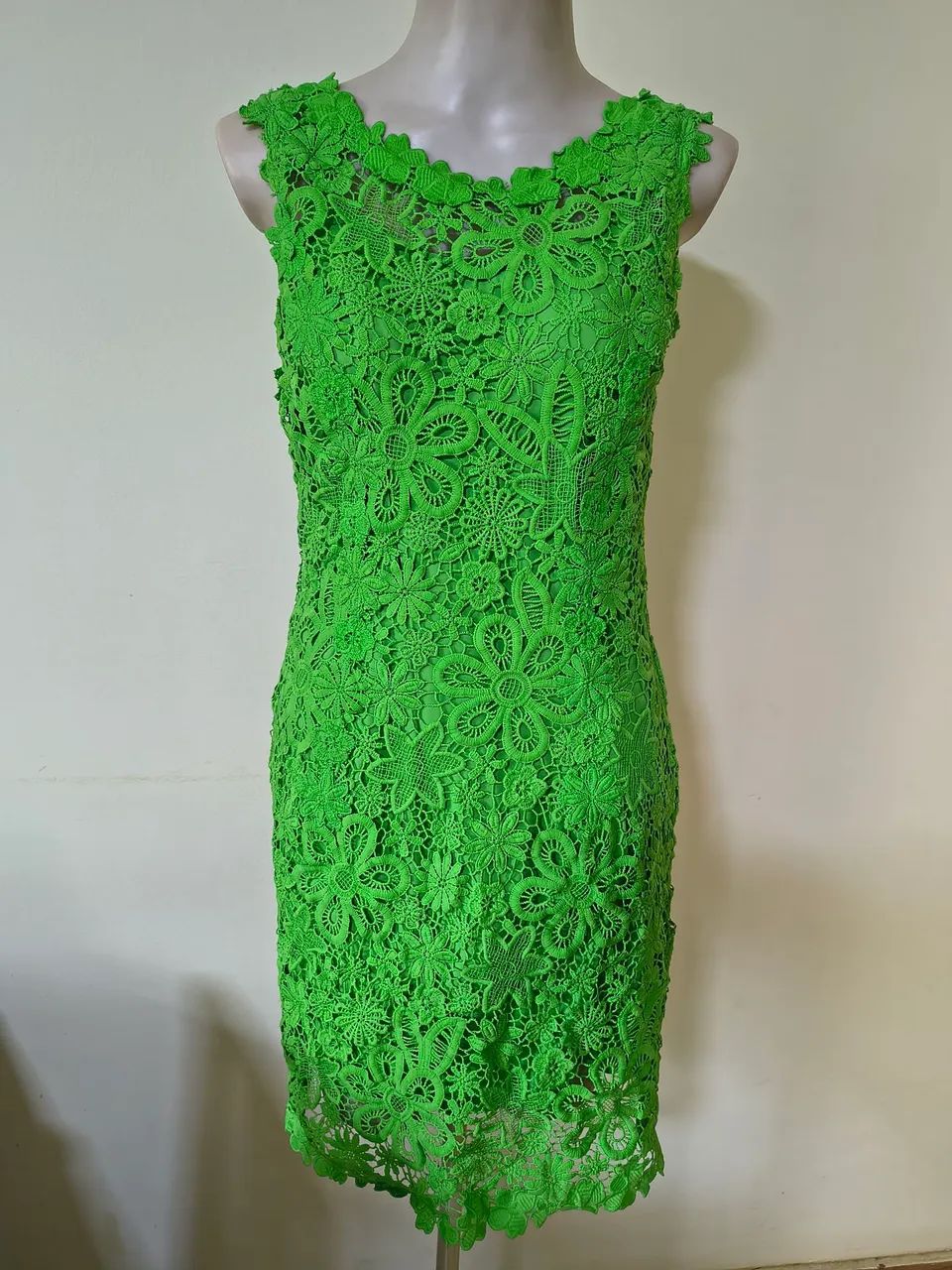 Vestido Agilitá Verde Rendado Com Forro  M