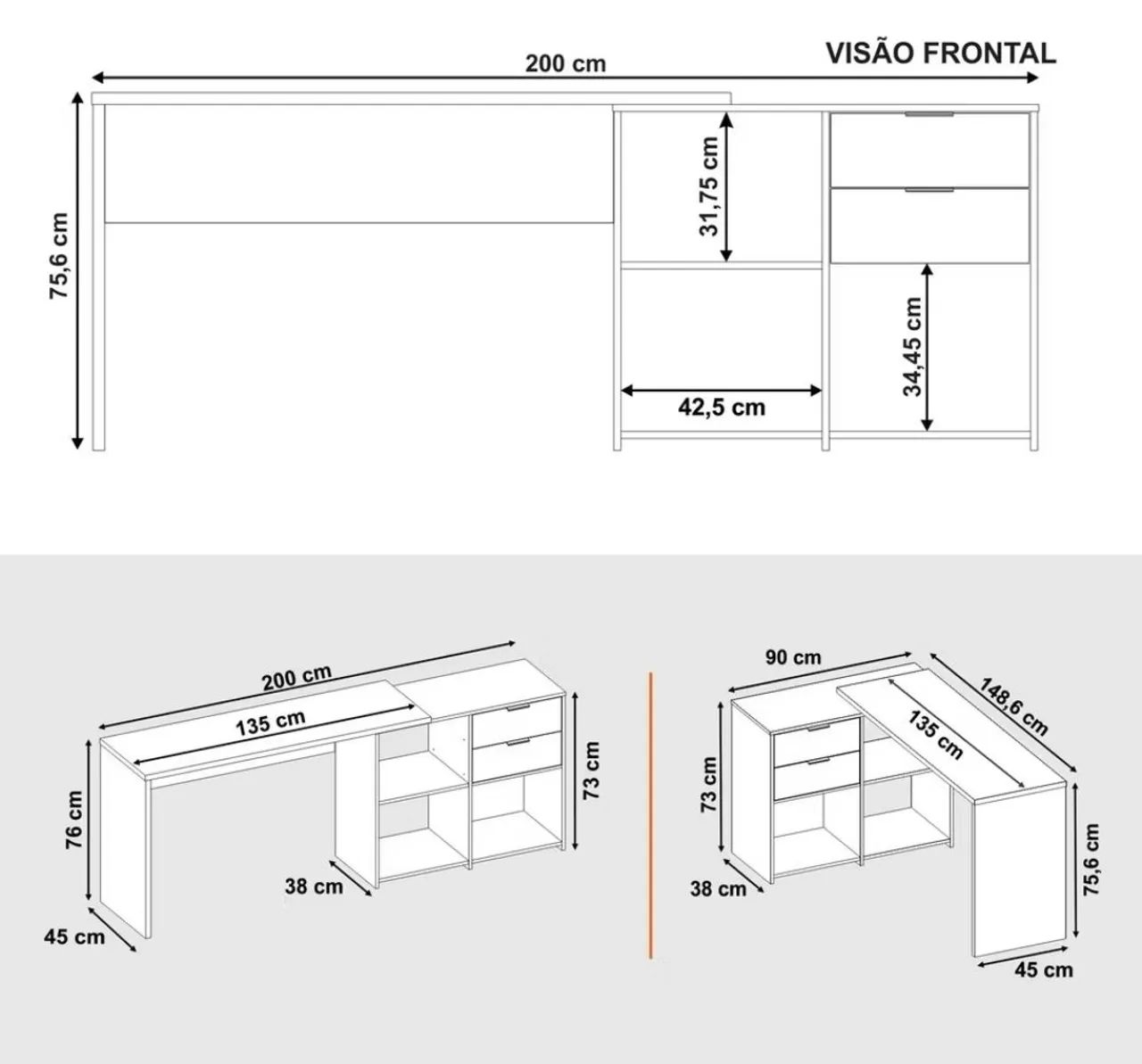 Escrivaninha seminova - Foto 4