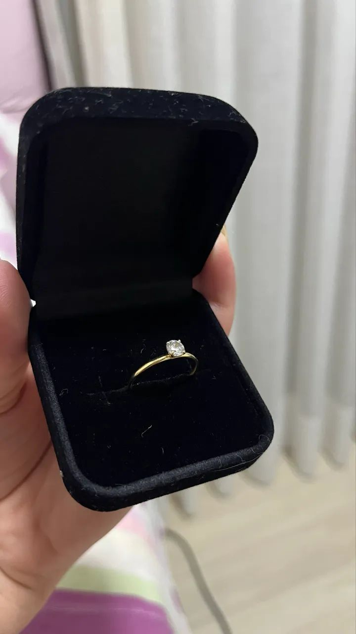 Anel 18K com Zircônia Novo - Foto 2