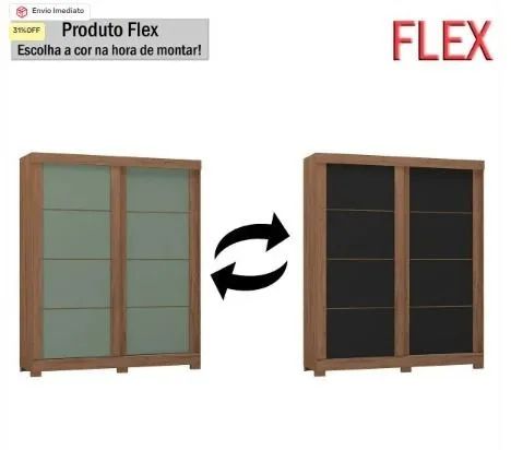 Guarda Roupa Montana 2 Portas 2 Gavetas Novo varios modelos - Foto 5