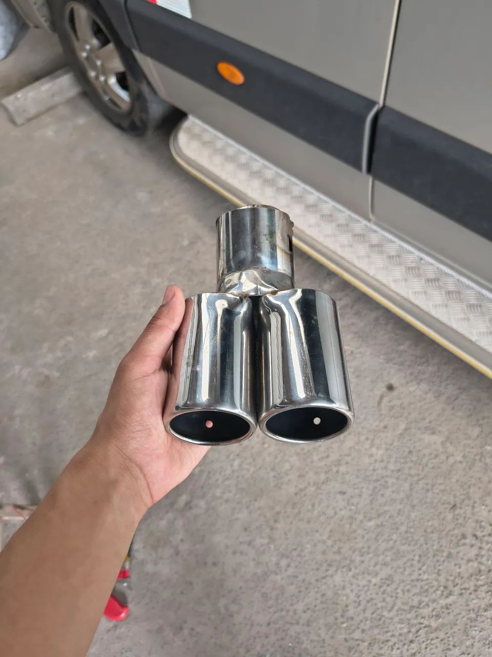 Ponteira dupla de inox 2,5 polegadas  - Foto 2
