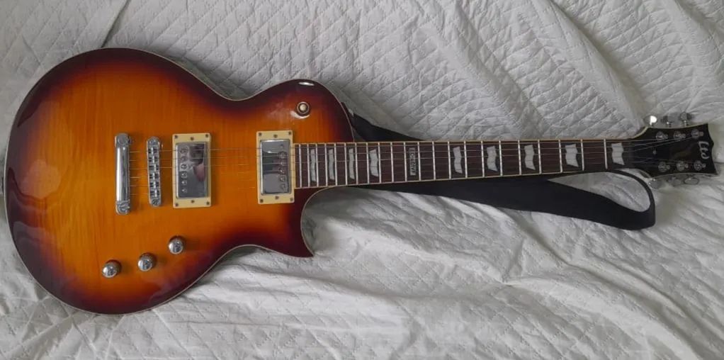 LTD EC-401VF Eclipse Vintage Flame Les Paul com Seymour Duncan JB / 59 - Foto 2