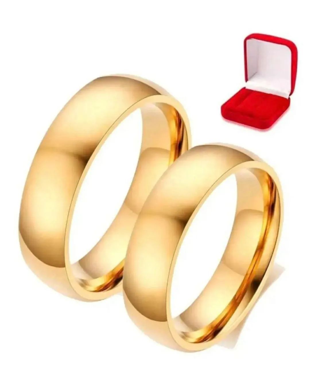 Par de Alianças banhadas a ouro 18k  - Foto 3
