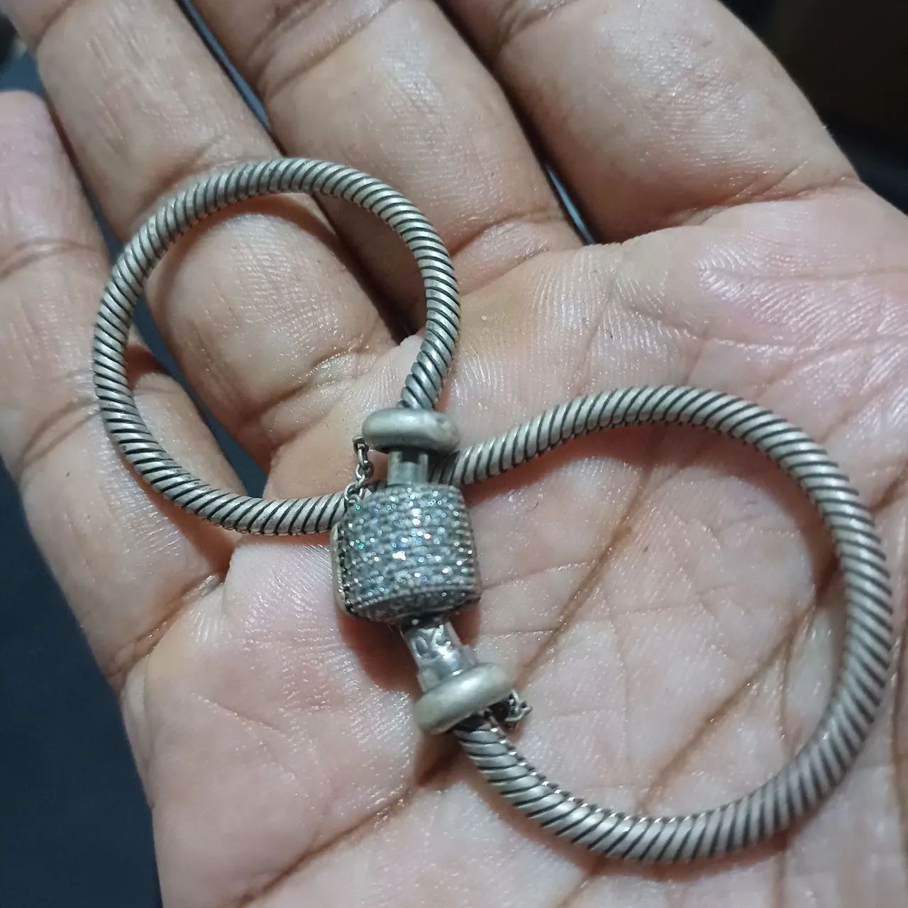 Par de pulseiras vivara  cravejadas em prata 925 - Foto 2