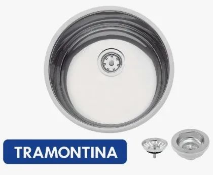 Tramontina Stainless Steel Round Sink - Internal Diameter 38 cm