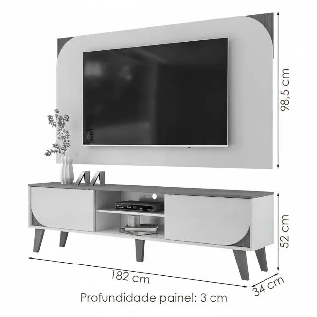 Rack com painel ate 65 polegadas (TEMOS OUTRAS CORES) - Foto 2