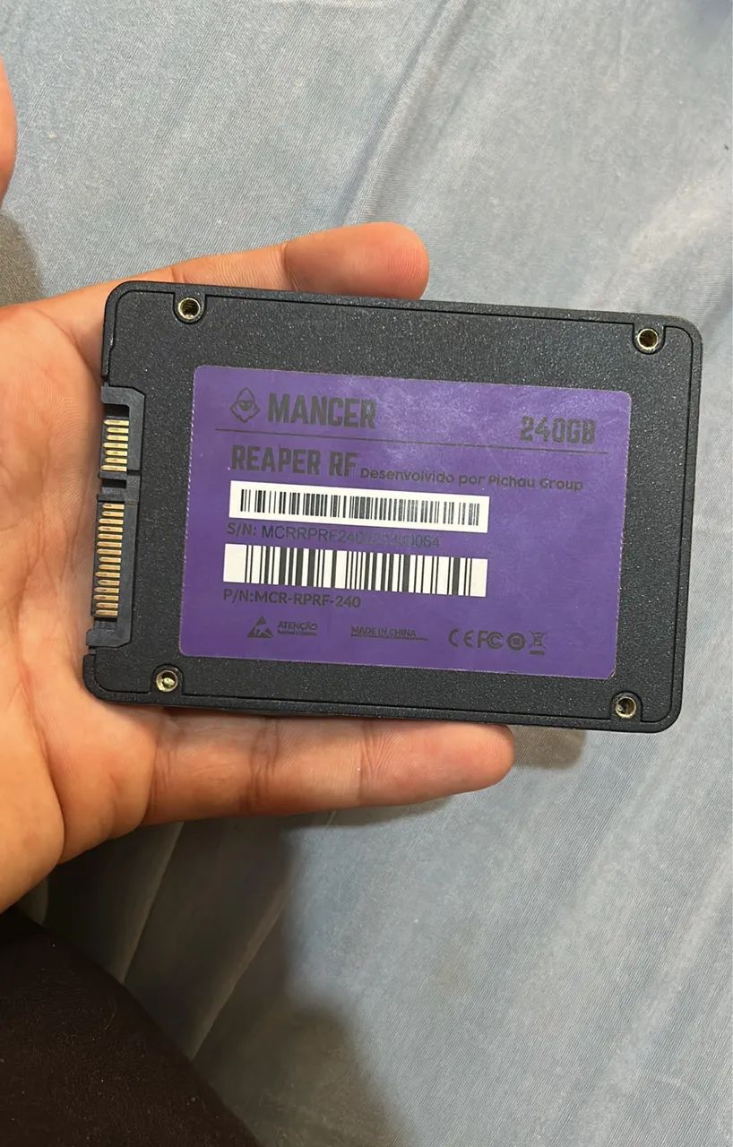 SSD Mancer 250gb acompanhando com caixa