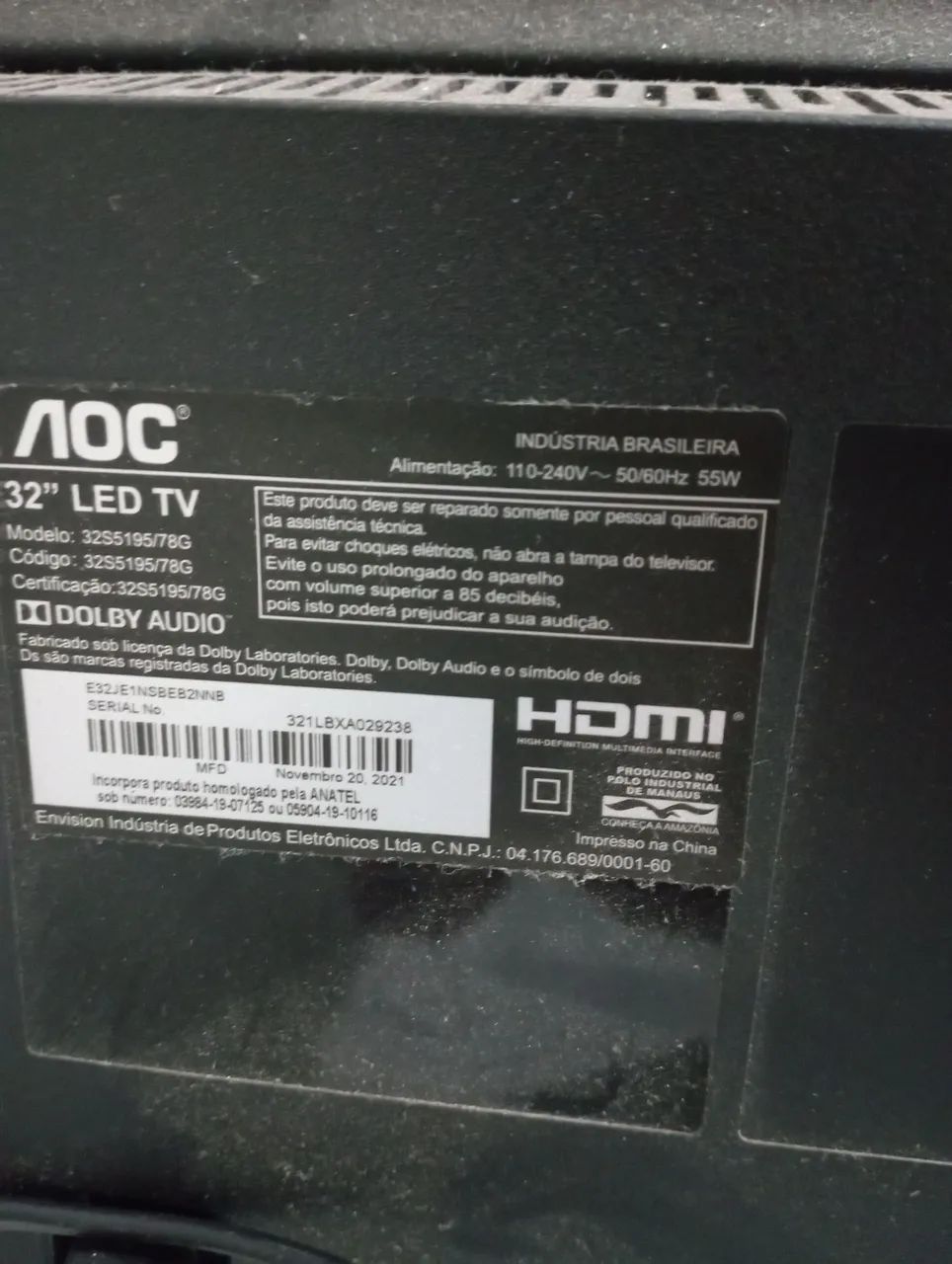 smartv AOC 32 pol tela sem defeito - Foto 2