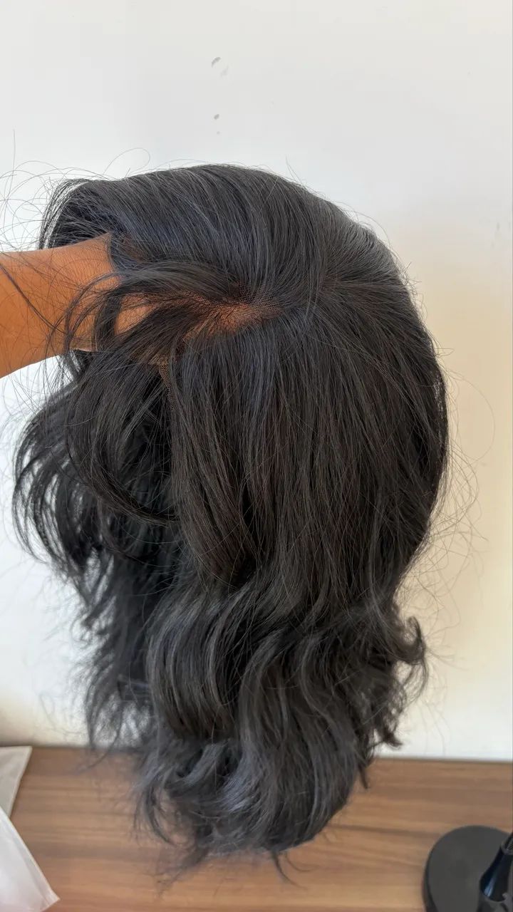 Lace realista glueless com franja - Foto 5