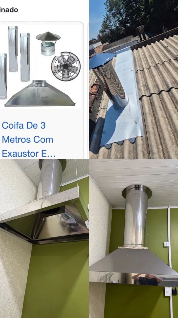 Vende-se coifa com exaustor completa  - Foto 4