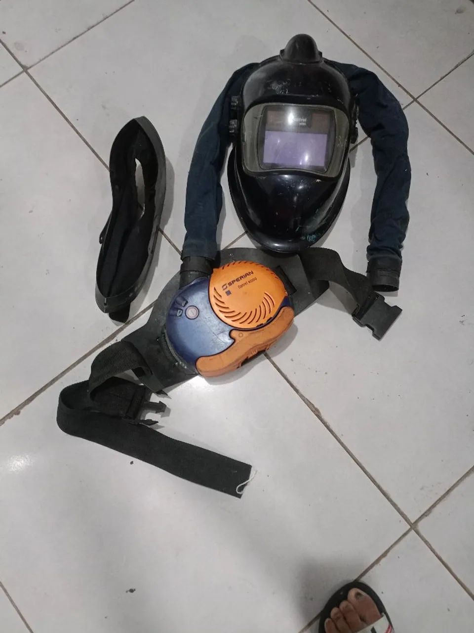 Mascara de solda com respiradouro 