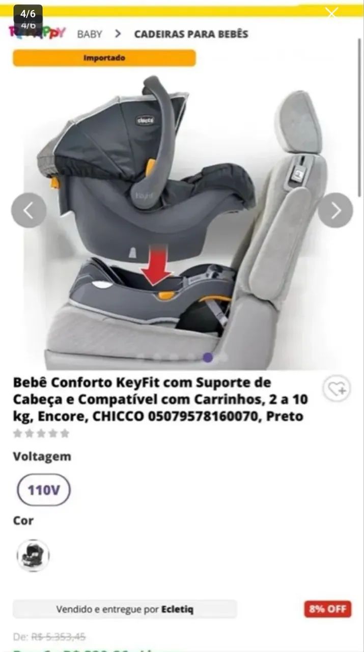 Bebê conforto Chicco - Foto 4