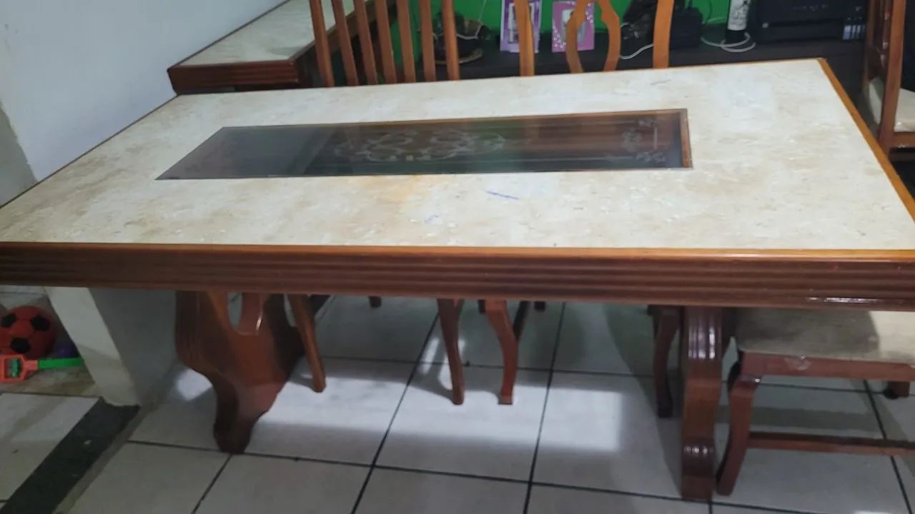 MESA DE MADEIRA + APARADOR [ PROMOÇÃO]!!!