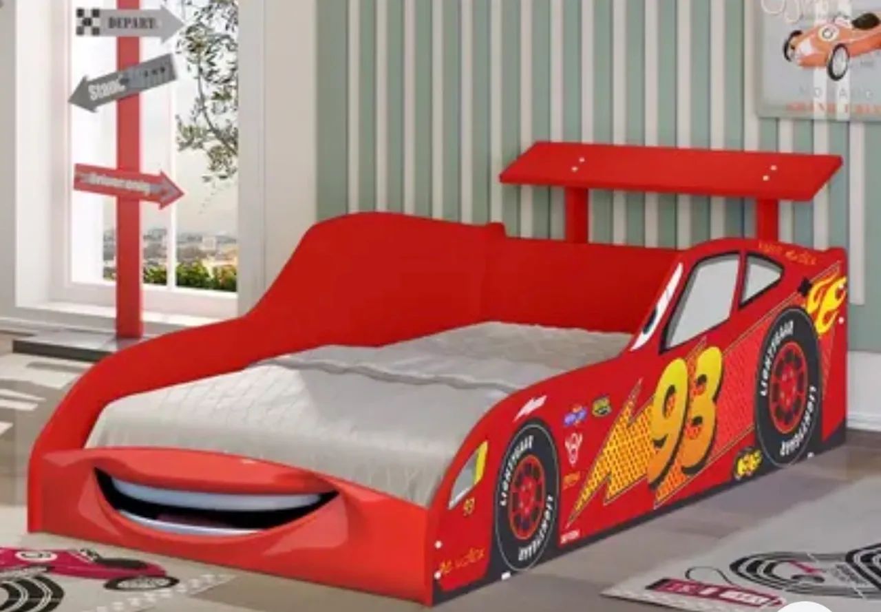 Cama Infantil Carro McQueen sem Colchão 