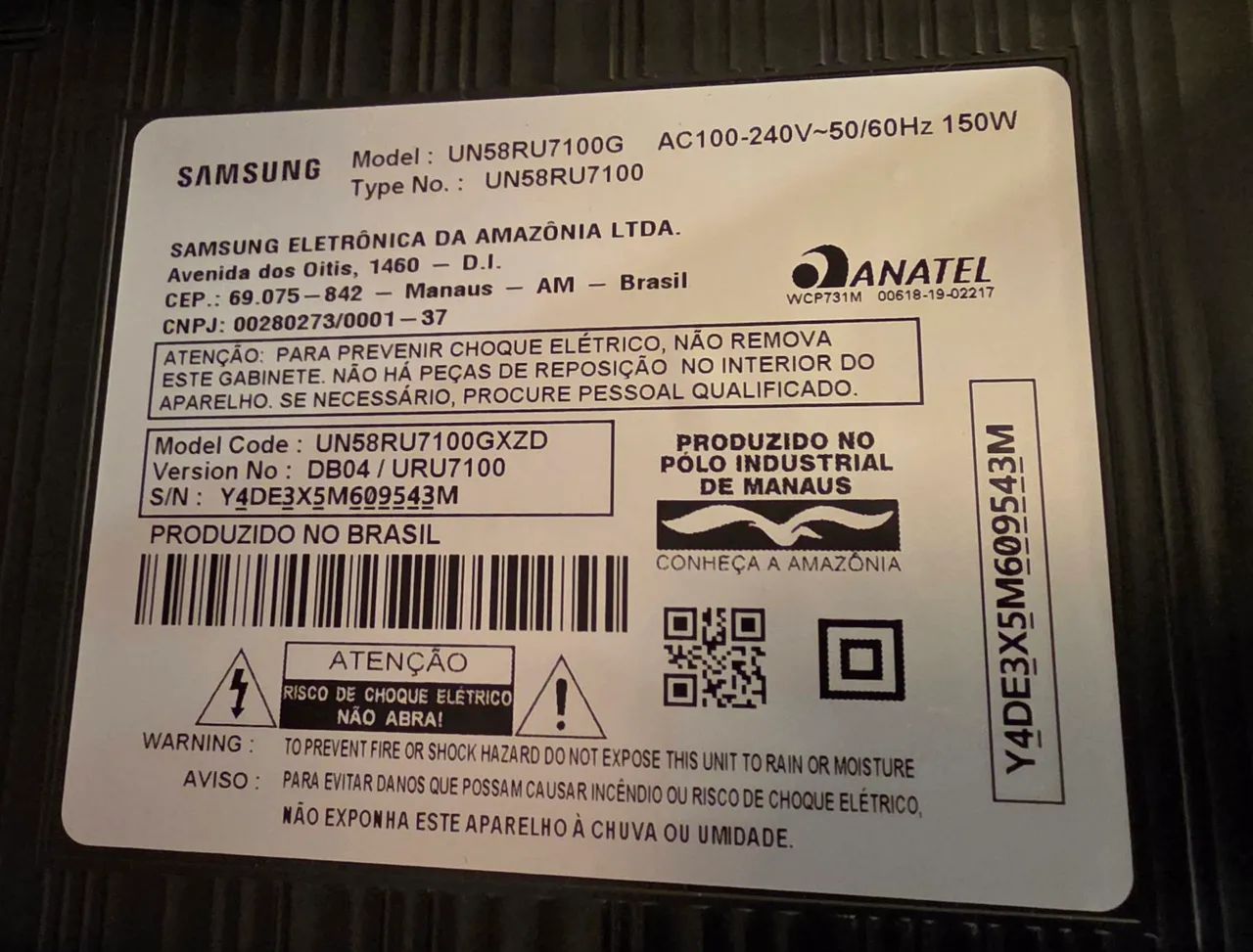 TV SAMSUNG 58" MODELO UN58RU7100G - Foto 2