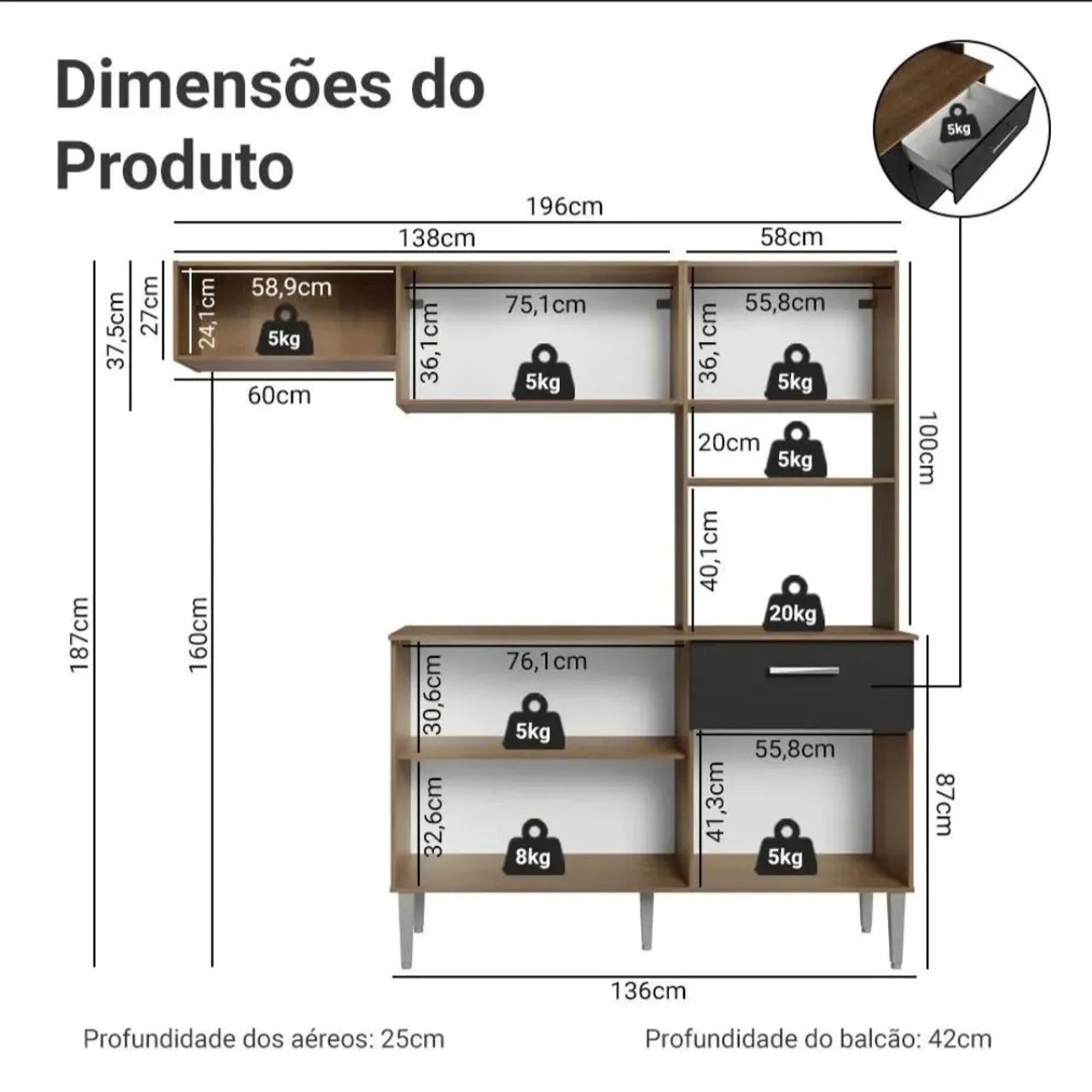 Armario de cozinha R$759,99 - Foto 3