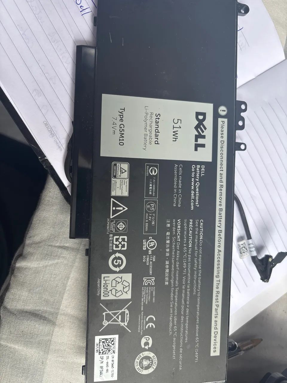 Notebook bateria Dell latitute E5450 E5550