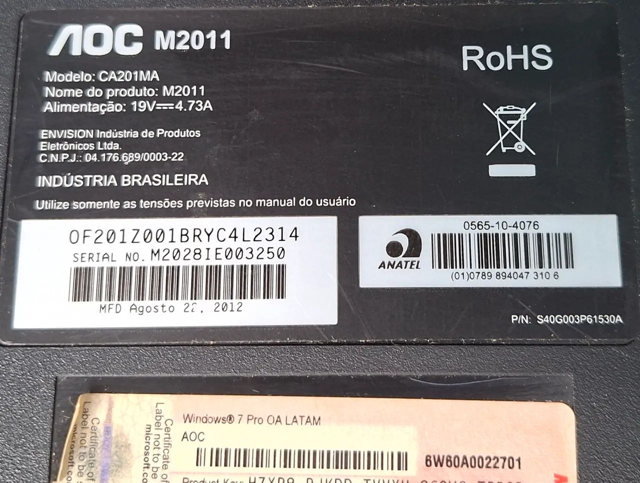 PC AOC All In One M2011 (defeito) - Foto 3