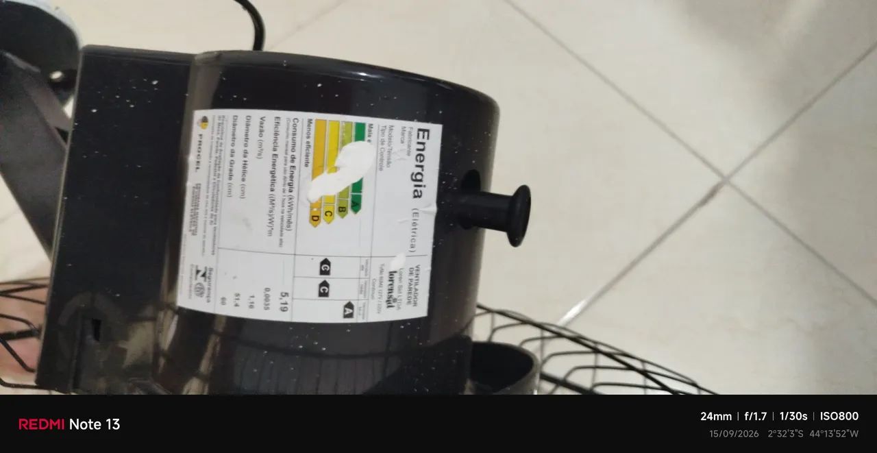 Ventilador Loren Sid de parede  - Foto 4