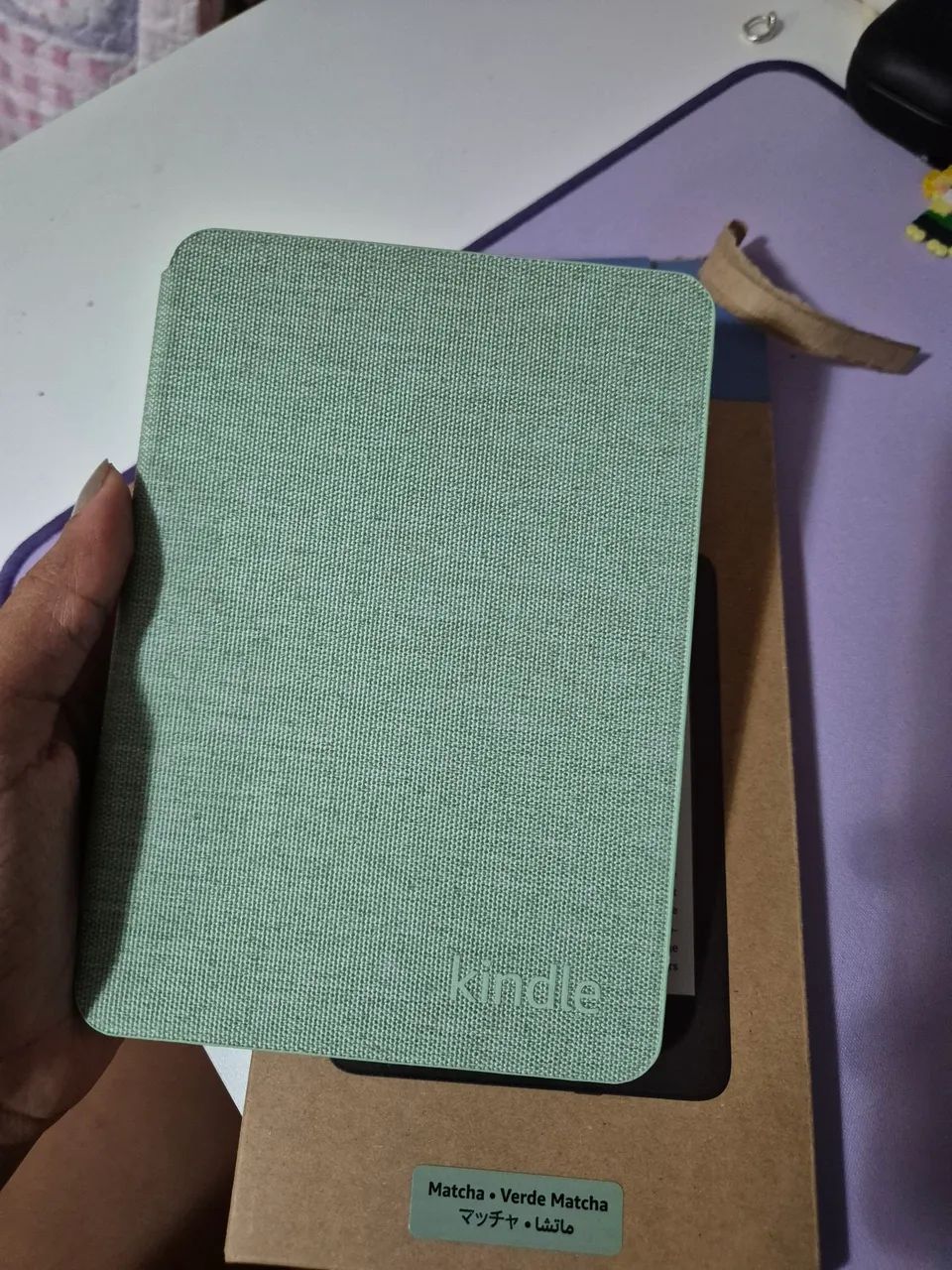 Kindle verde 16GB com capa original da Amazon