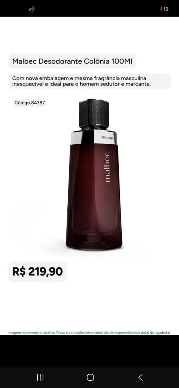 Perfume Malbec  Novo